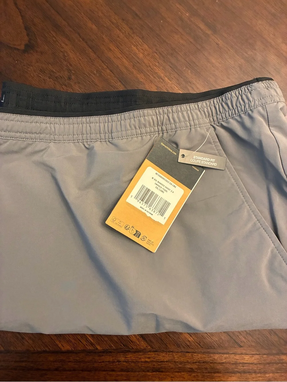 The North Face Mens Big Wander Short 2.0, 5X, LNG, Smoked Pearl New